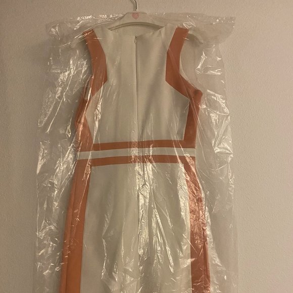 Fontana 2.0 White & Pink Sheath Dress - M - Picture 4 of 6
